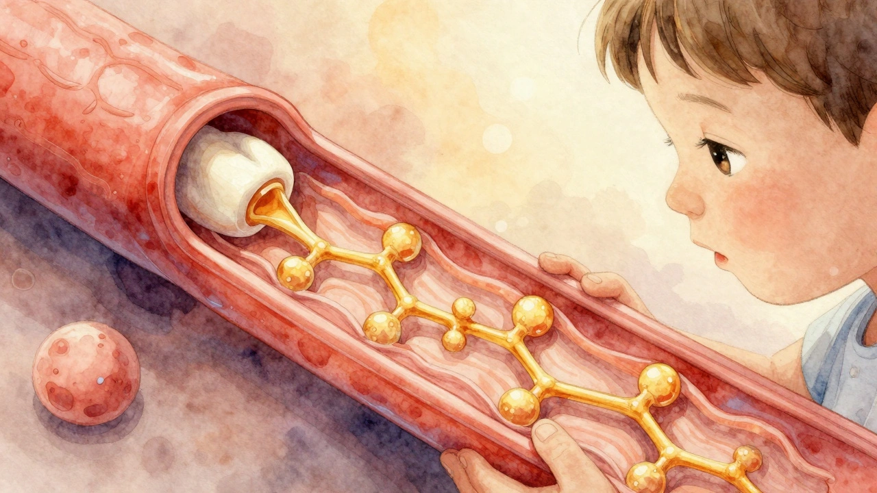 Vývoj zubního klíčku, do kterého se vstřebávají molekuly tetracyklinu.